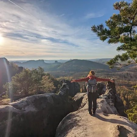 B3 - Urlaubsmagie Kleine Wohnung Fuer 4P Direkt Am Wanderweg Mit Eigener Terrasse Sebnitz Zewnętrze zdjęcie